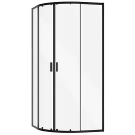 kabina-prysznicowa-polokragla-90x90-czarna-drzwi-podwojne-rozsuwane