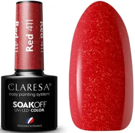 claresa-lakier-hybrydowy-red-411-czerwony-drobinka