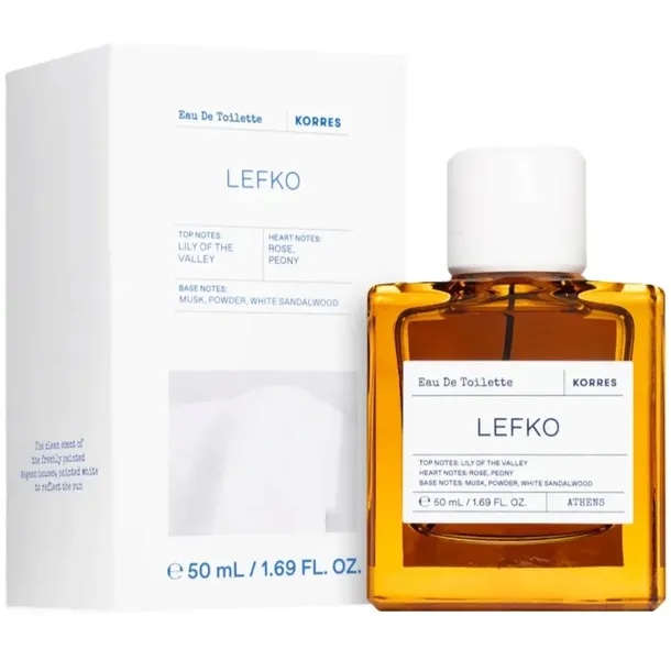 Korres EDT Lefko Woda Toaletowa Unisex Drzewo Sandałowe Piżmo Piwonia 50ml