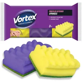 vortex-gabki-kuchenne-do-mycia-naczyn-profilowane-dwustronne-fala-3-sztuki