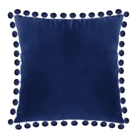 poszewka-na-poduszke-40x40-poduszka-welurowa-pomponiki-granatowa