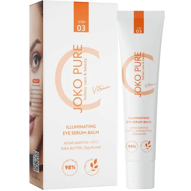 Joko Pure Rozświetlające Serum Balsam Pod Oczy z Witaminą C Skwalanem 20ml