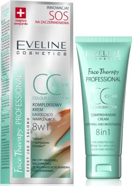 Eveline Face Therapy Krem CC Do Twarzy Skóra Naczynkowa Cera Wrażliwa 8w1