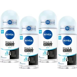 4-x-nivea-blackandwhite-invisible-pure-antyperspirant-roll-on-50-ml