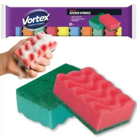 vortex-gabki-kuchenne-do-mycia-naczyn-zmywak-fala-dwustronne-10-sztuk