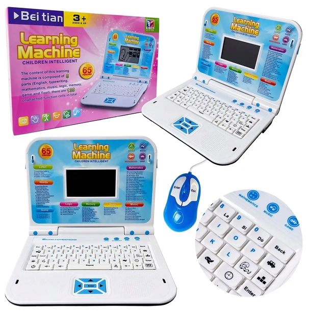 Laptop Edukacyjny Do Nauki Angielskiego Gry Zabawy 130 Funkcji Dla Rozwoju