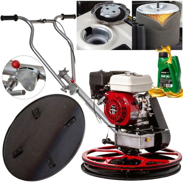 ZACIERACZKA SPALINOWA DO BETONU KRAWĘDZIARKA 6.5HP 60 CM + TALERZ + OLEJ