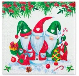 serwetki-swiateczne-papierowe-krasnale-na-wigilie-boze-narodzenie-33x33