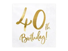 serwetki-40th-birthday-bialy-33x33cm-sp33-77-40-008