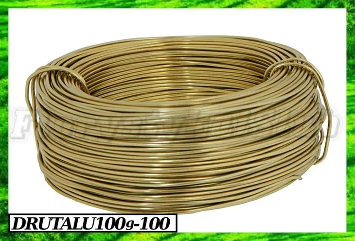 Drut florystyczny aluminiowy 1mm/20m złoty - DRUTALU100G-100