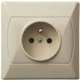 gniazdo-elektryczne-scienne-pojedyncze-z-uziemieniem-gp-1az-01-kolor-bezowy