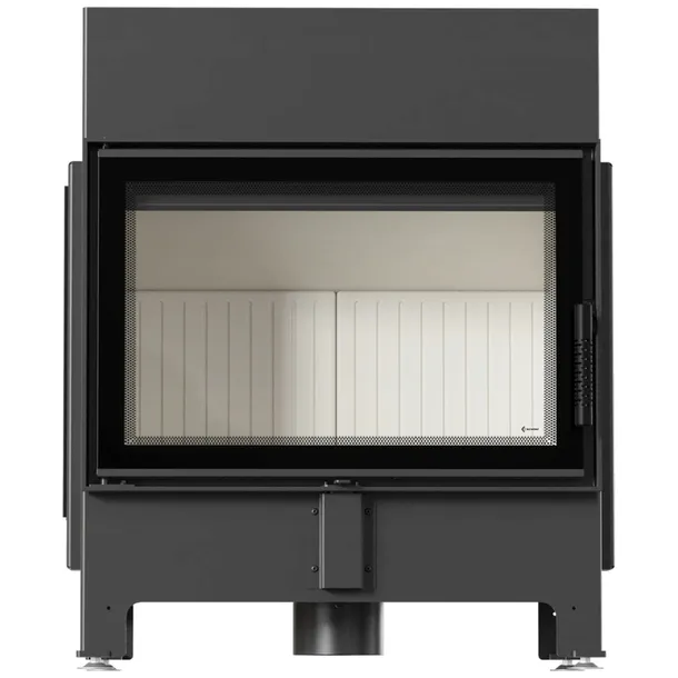 KOMINEK STALOWY WKŁAD KOMINKOWY KRATKI ZIBI ECO 9,9 kW FI 180 REKUPERACJA