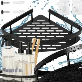 zestaw-2-polki-narozne-polokragle-lazienkowe-pod-prysznic-czarne