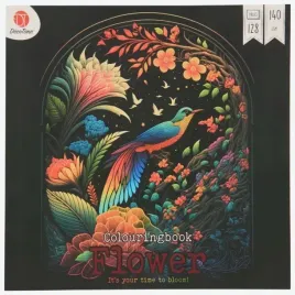 antystresowa-eksluzywna-kolorowanka-ksiazka-flower-140gsm-128-stron-ptak