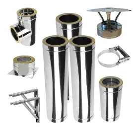 komin-systemowy-kwasoodporny-izolowany-dwuscienny-zewnetrzny-fi-150-dl-4m