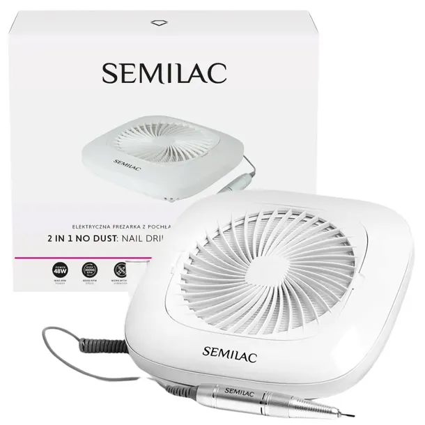 Semilac 2w1 Elektryczna Frezarka Do Paznokci z Pochłaniaczem Pyłu Cicha 48W