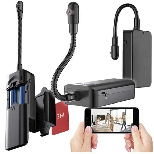 Kamera Wi-Fi Full HD z akumulatorem detekcją ruchu i elastycznym obiektywem