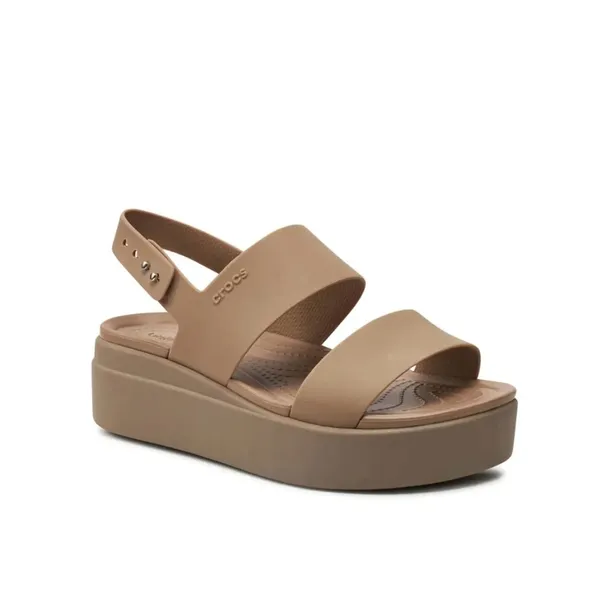 Sandały damskie Crocs Brooklyn Low Wedge beżowe 39-40 EU