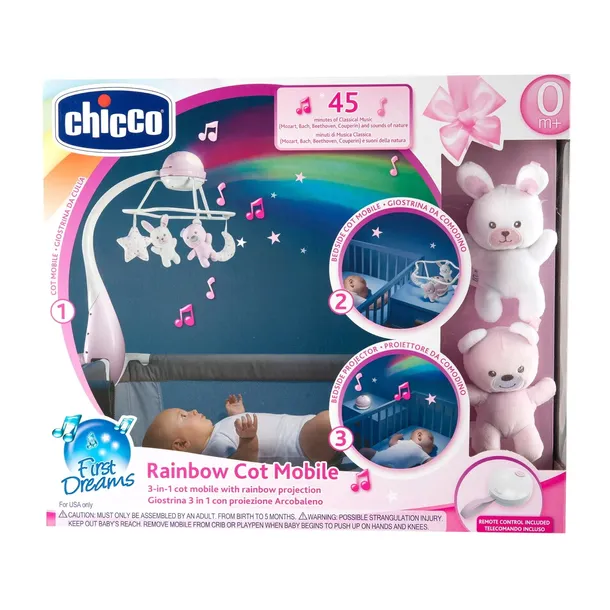 chicco-karuzela-rainbow-3w1-pink-stan-opakowania-oryginalne