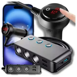 ladowarka-samochodowa-rozdzielacz-gniazda-zapalniczki12-24v-4xusb-woltomier