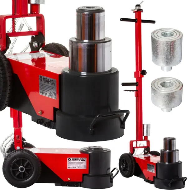 PODNOŚNIK HYDRAULICZNY PNEUMATYCZNY 25T 50T ŻABA BJC TIR BAŁWANEK ŻABA