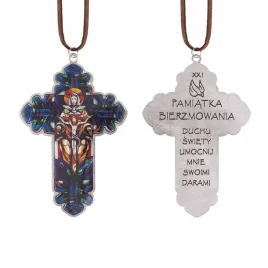naszyjnik-krzyzyk-trojca-swieta-pamiatka-bierzmowania-rzemyk