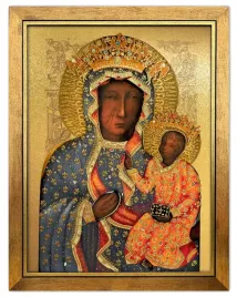 obraz-zlocony-w-ramie-matka-boza-czestochowska-w-sukni-milenijnej-18-x-24