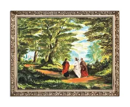 obraz-religijny-droga-do-emaus-rama-z-ornamentem-50-cm-x-70-cm