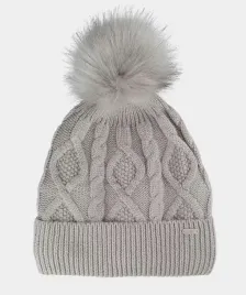 4f-czapka-zimowa-damska-z-pomponem-bezowa-s