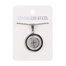 naszyjnik-medalion-sw-benedykt-stainless-steel
