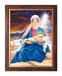 mb-i-dzieciatko-gwiazda-betlejemska-rama-ze-zlotym-paskiem-30-x-40-cm