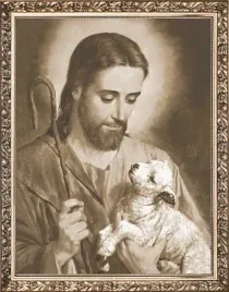 obraz-jezus-chrystus-dobry-pasterz-rama-z-ornamentem-50-cm-x-70-cm