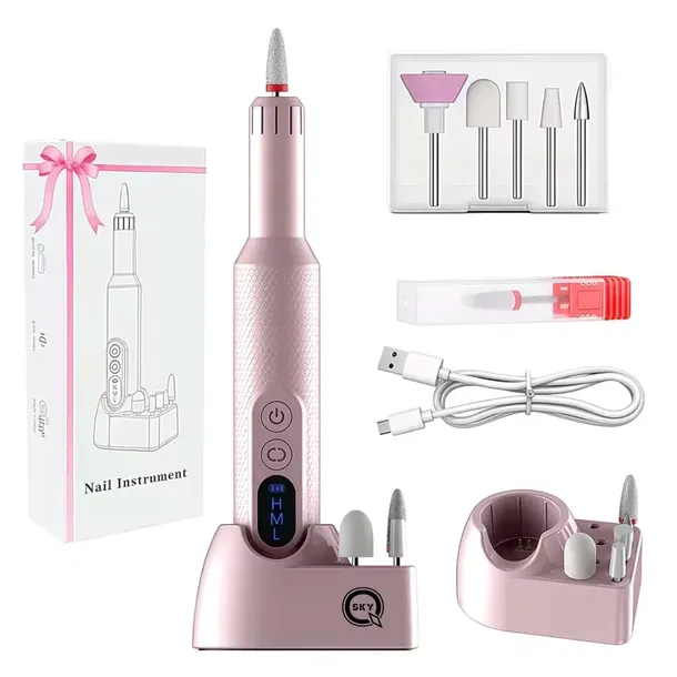 PROFESJONALNA FREZARKA DO PAZNOKCI MANICURE ZESTAW BEZPRZEWODOWA 18000RPM