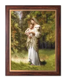 obraz-matka-boza-i-dzieciatko-z-barankiem-rama-zloty-pasek-20-cm-x-25-cm