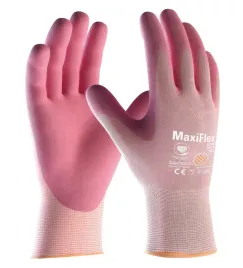 rekawice-robocze-rekawiczki-ochronne-damskie-rozowe-z-aloesem-maxiflex-8-m