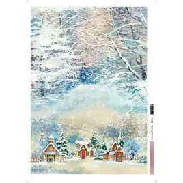papier-ryzowy-35x50cm-zimowa-wioska