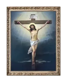 obraz-ukrzyzowanie-jezusa-chrystusa-rama-z-ornamentem-50-cm-x-70-cm