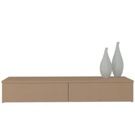 brazowa-szafka-rtv-toaletka-konsola-wiszaca-dwie-szuflady-cappuccino-90-cm