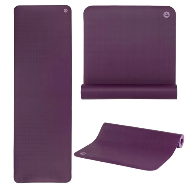 Antypoślizgowa mata do jogi Bodhi EcoPro 4mm - fioletowa kauczukowa