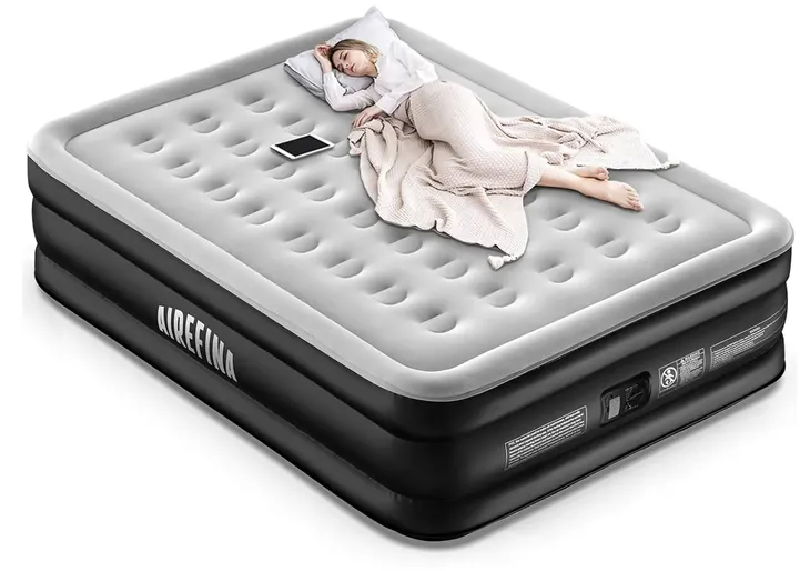 Materac dwuosobowy airefina 203 x 152 x 46 cm wielokolorowy