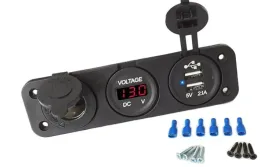 gniazdo-zapalniczki-do-samochodu-skutera-quada-woltomierz-2-x-usb-ladowarka
