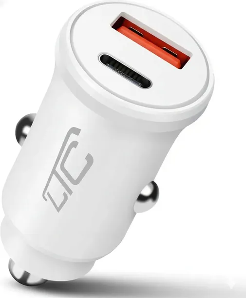 SZYBKA MINI ŁADOWARKA SAMOCHODOWA PD 30W+QC 3.0 12/24V