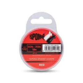 plecionka-spomb-tapered-braided-leaders-red-50lbs-20lbs