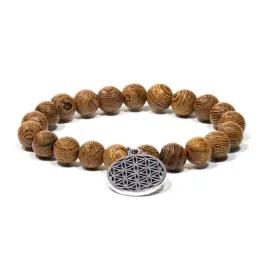 bransoletka-mala-drewniana-wenge-zawieszka-kwiat-zycia-medytacyjna-gratis