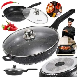 solidna-patelnia-marmurowa-28cm-gleboka-patelnia-szklana-pokrywa-non-stick