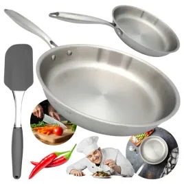 zestaw-patelnia-30cm-stal-nierdzewna-indukcja-gaz-silikonowa-loatka-26cm