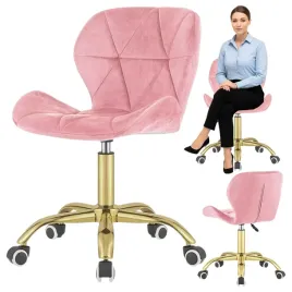 krzeslo-obrotowe-fotel-biurowy-do-biurka-gabinetu-regulowane-welur-rozowy