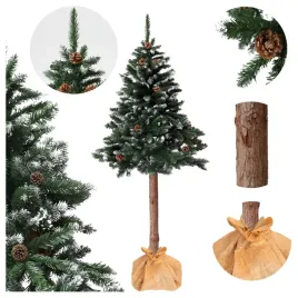 choinka-sztuczna-na-pniu-150-cm-sosna-diamentowa-z-szyszkami-osniezona