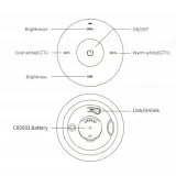 milight-pilot-panelowy-cct-czarny-k2-b-na-magnes-stan-nowy-kolor-bialy