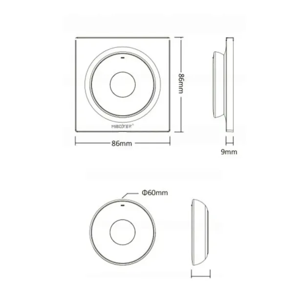 milight-pilot-panelowy-cct-czarny-k2-b-na-magnes-stan-nowy-typ-pilot